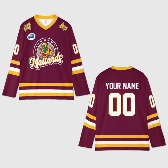 Discover Personalized Minnesota Mallards Hockey Shirt Hockey Club Unisex Maroon Color