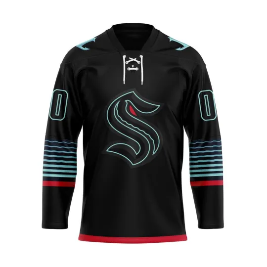 Discover Personalized Seattle Kraken Alternate Lace Hockey Shirt Men's Fan Gear Xmas Gift