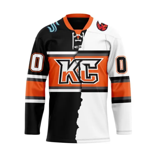 Discover Personalized Kansas City Mavericks Mix Lace Hockey Shirt Men's Fan Gear Gift