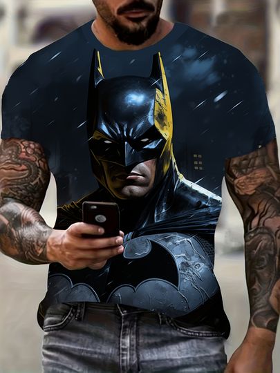 Marvel Batman Graphic T-Shirt Superheroes Anime Tee Superman T Shirt