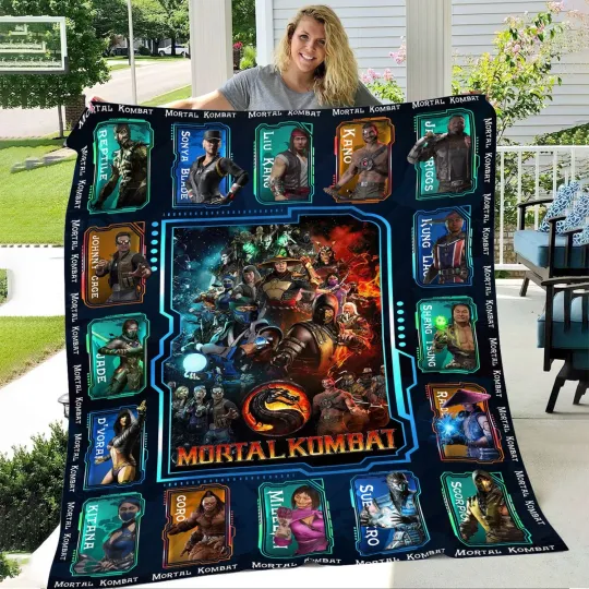 Discover Mortal Kombat Sherpa Blanket, Soft Warm Fleece Throw, Perfect Gift for Fans