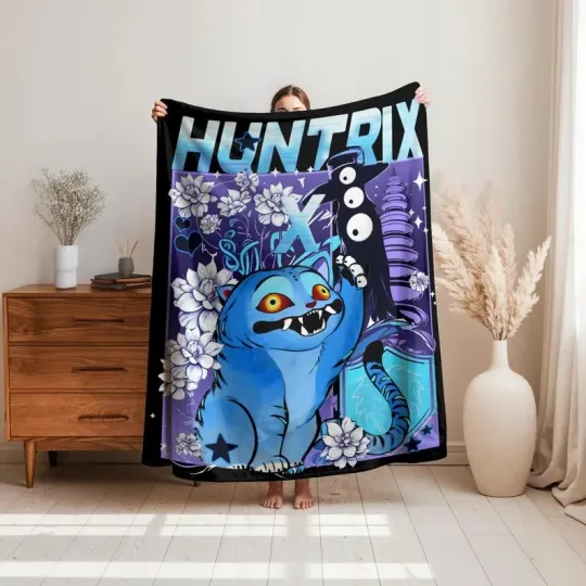 Discover Tiger Fleece Throw Blanket, Soft Warm Gift for Fans, Cute Teen Girl Room Decor