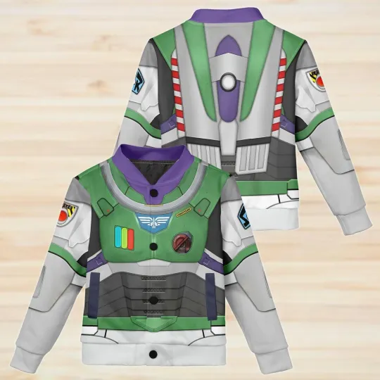 Buzz Lightyear Cosplay Costume Pixar Toy Story Cartoon Fan Gift Baseball Jacket