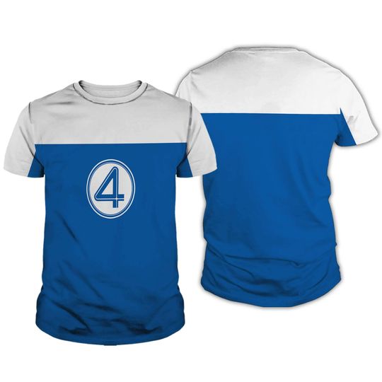 2025 Marvel's New The Fantastic Four T-Shirt Kid Adult Halloween Role-Playing Top O-Neck Oversized Fashionable Casual Shirt