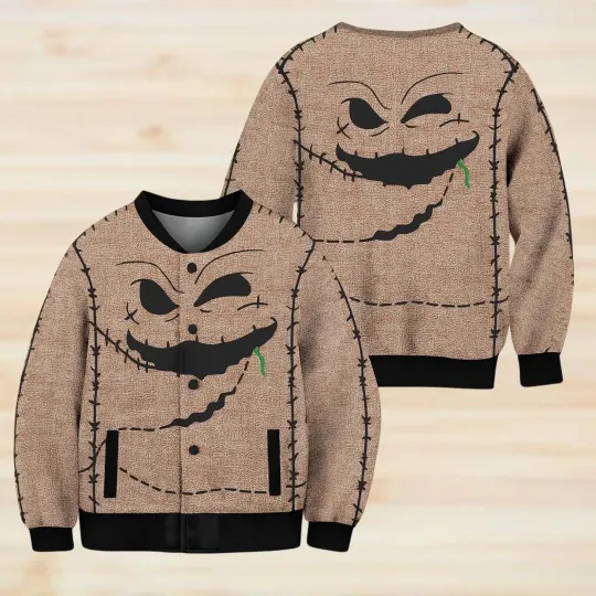 Discover Oogie Boogie Cosplay Costume The Nightmare Before Christmas Baseball Jacket