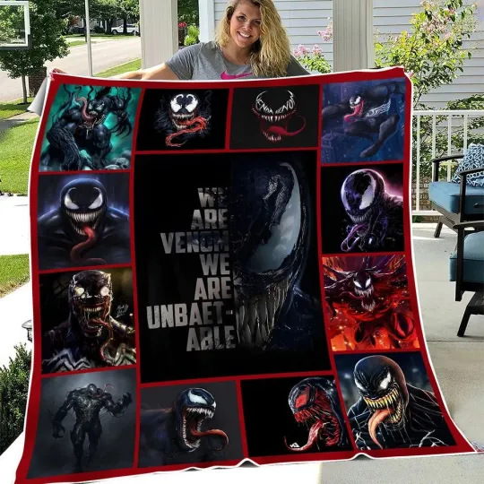 Venom Fleece Blanket – Soft, Cozy Throw for Fans, Bedroom or Couch Decor