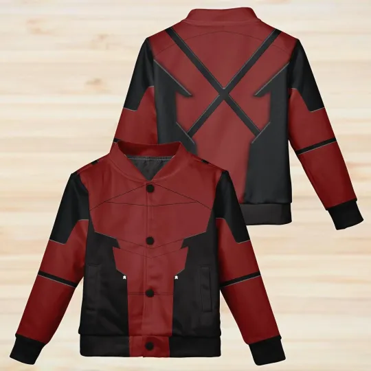 Deadpool Cosplay Costume Birtday Christmas Gift Superhero Baseball Jacket