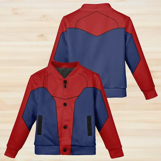 Discover Spider-Man Cosplay Costume Superhero Fan Gift For Fan Baseball Jacket