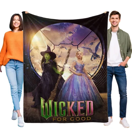 Discover Wicked for Good Blanket Soft Flannel Bed Sofa Throw Birthday Gift