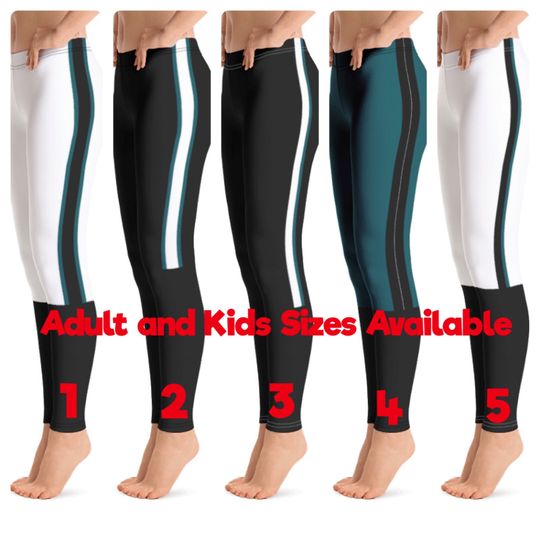 Philadelphia Eagles Colored Football Leggings