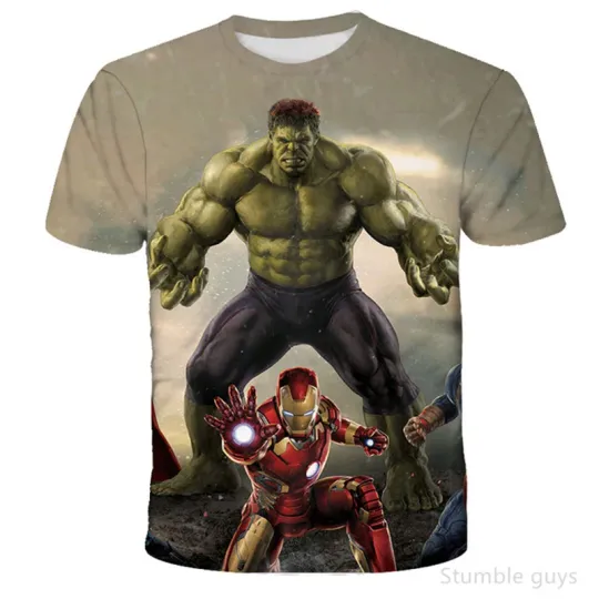 Discover Disney Spiderman 3D Print Super Cool Fashion T-Shirt Boy Short Sleeve 3-14 Year Summer T Shirt Kids Casual Chilrden Tops