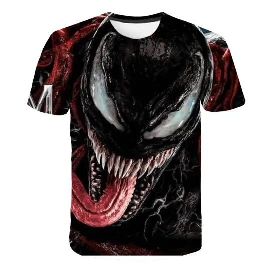 Kids T Shirt Fashion 3d Print Summer Short Sleeve Venom Baby Boys Tee Shirts Venom 2 Harajuku Marvel Boy Girl Kids Clothes Tops