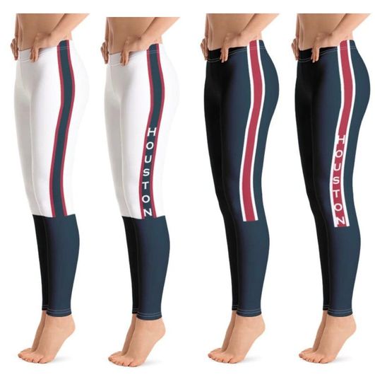 Houston Texans Colored Football Leggings