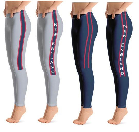 New England Patriots Colored Football Team Leggings
