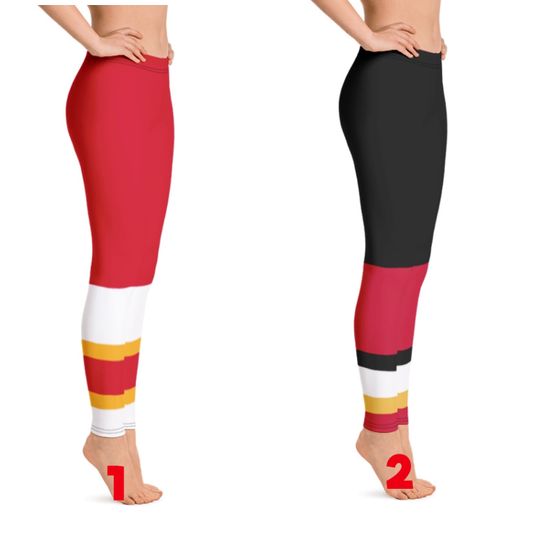 Discover Calgary Flames Hockey Team Leggings