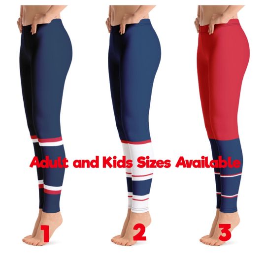 Discover Columbus Blue Jackets Colored Hockey Team Leggings