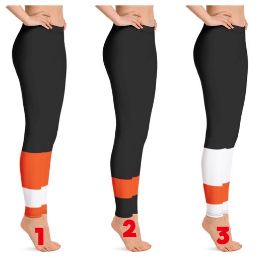 Philadelphia Flyers Colored Hockey Team Leggings