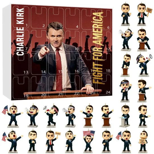 Discover Countdown CHARLIE KIRK Advent Calendar 2025 – 24 Days of Festive 2D Blind Boxes