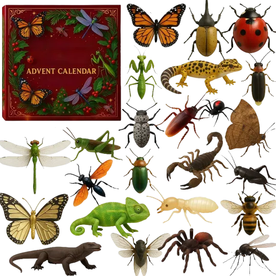 Discover Christmas Countdown Insects Natural Wonders Advent Calendar 24 Days 2D Blind Box