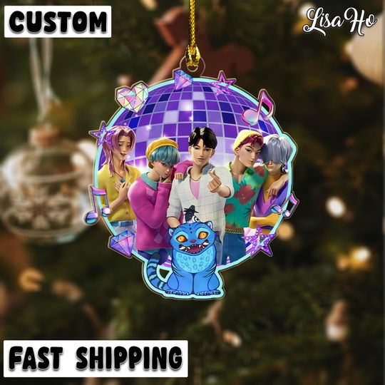 Discover Kpop Demon Hunters SAJA BOYS Ornament, Christmas Ornament, Boy Band Ornament, Saja Boys Ornament, 2025 Christmas Ornament, Saja Boys