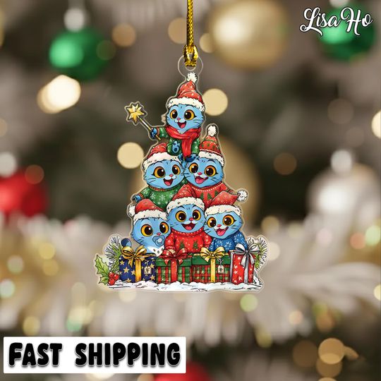Discover Derpy Christmas Tree Kpop Demon Hunter Acrylic Ornament, Huntrix Ornament, Christmas Halloween Decor, Cute Kpop Gift Ornament