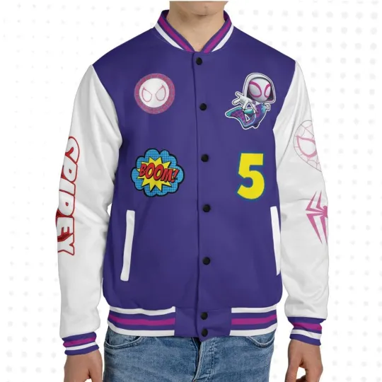 Personalized Spidey And His Amazing Friends Spider Gwen Fan Gift Baseball Jacket