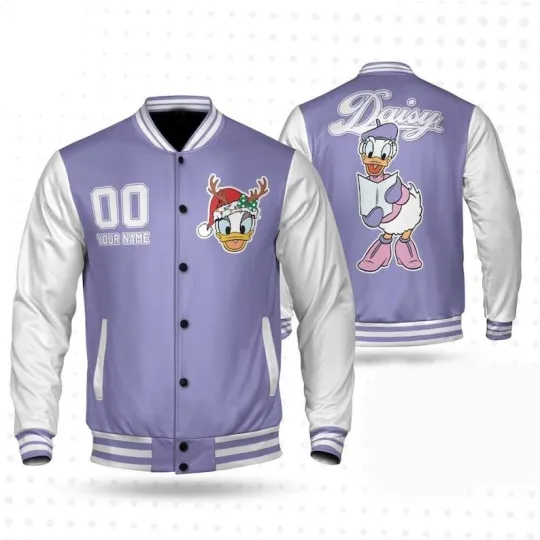 Personalized Never Too Old For Daisy Duck Cartoon Gift For Fan Baseball Jacket