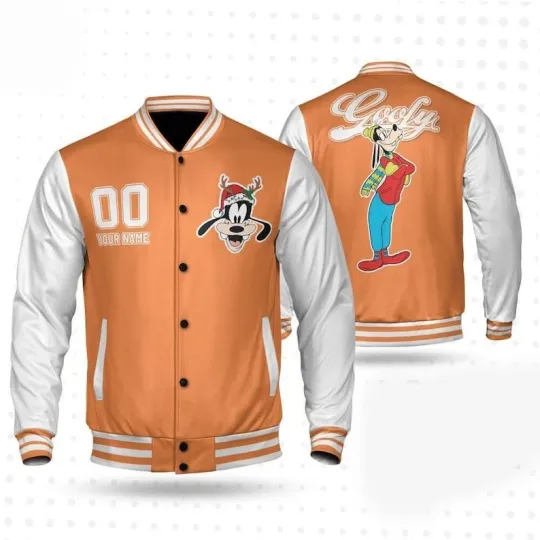 Custom Never Too Old For Goofy The Silly Dog Christmas Gift Baseball Jacket