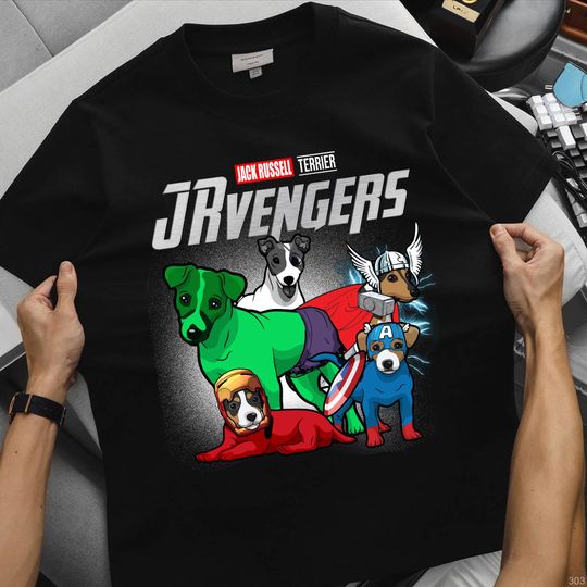 Discover Marvel Avengers Jack Russell Terrier T-Shirt, Jack Russell Terrier Dog Tee, Jack Russell Terrier Lover, Dog Mom Shirt