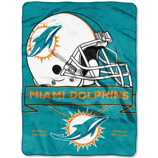 Miami Dolphins football Plush Blanket, Soft & Warm