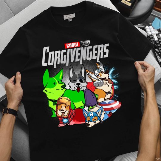 Discover Corgivengers Shirt, Corgi Avengers Parody Tee, Marvel Dog Lover Gift, Cute Superhero Corgi Tee, Corgi Fan Comic Dog Tee