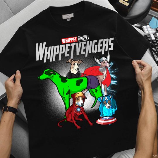 Marvel Avengers Whippet Avengers Shirt, Funny Superhero Dog Lover Tee, Marvel Parody Whippet T-Shirt, Dog Dad Mom Gift, Fast Dog Owner Shirt