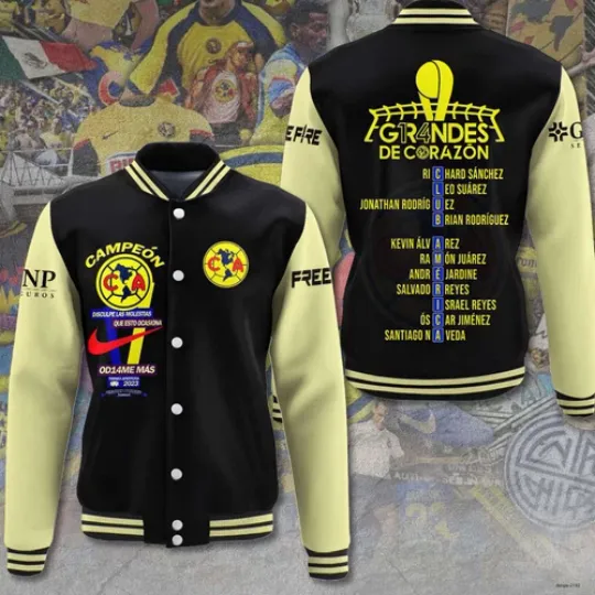 Discover Club América Varsity Jacket Champion Liga LX baseball Jacket For Fan