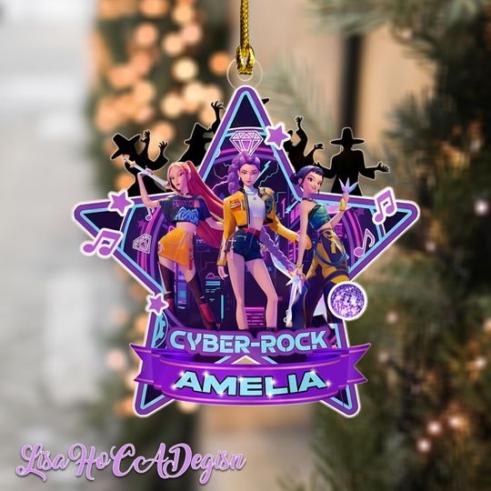 Discover Personalized KPOP Demon Hunter Christmas Ornament Custom Name Acrylic Ornament SajaBoys