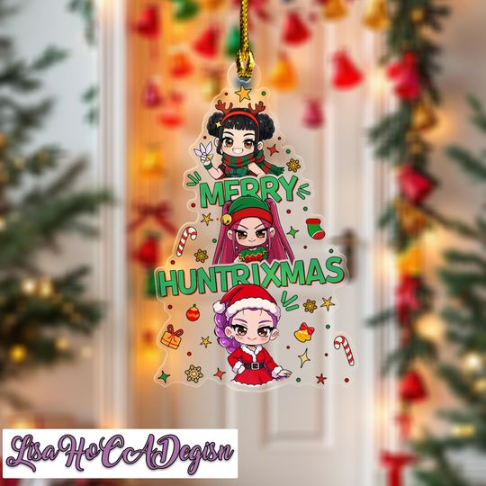 Discover HUNTRIX Kpop Demon Hunter Acrylic Ornament, Anime Girl Christmas Decor 2025, Keepsake, Saja Boys Ornament