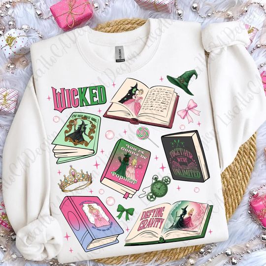 Discover Wicked Changed For Good Book, Pink and Green Wicked, Wizard Movie, Coquette Bow Wicked