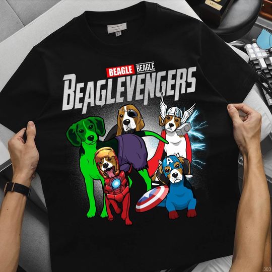 Discover Comfort Colors Beaglevengers Shirt, Funny Beagle Avengers Parody Tee, Marvel Dog Superhero T-Shirt, Beagle Dad, Comic Style Dog Lover Shirt