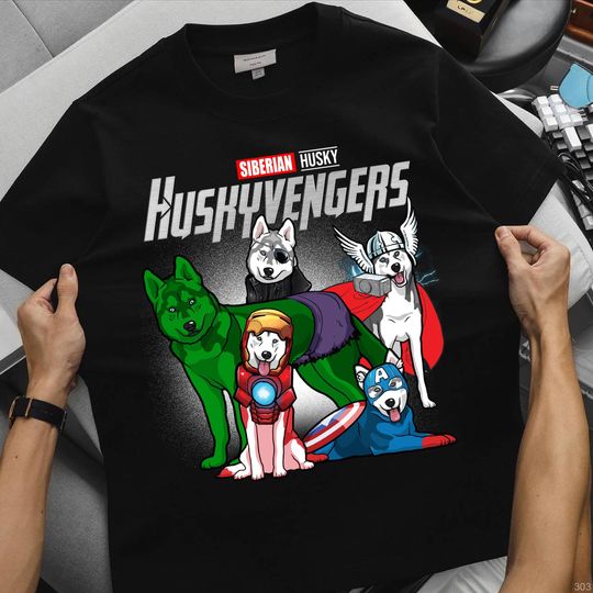Discover Marvel Avengers Siberian Husky Huskyvengers shirt, Siberian Husky Dog Tee, Siberian Husky Gift, Siberian Husky Lover, Husky Dog Mom Shirt