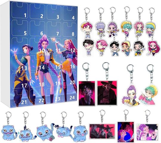 Discover Acrylic Advent Calendar Blind Box 2025, Keychain Countdown Calendar with 24 Toy Gifts, Christmas Decorations for Kids and Adults