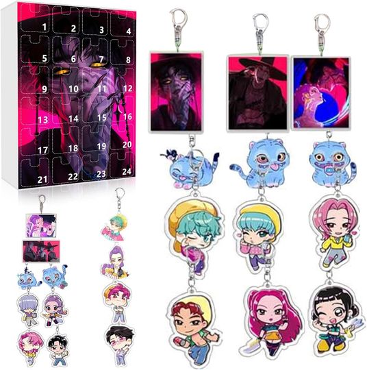 Discover Acrylic Advent Calendar Blind Box 2025 Keychain Countdown Calendar with 24 Toys Christmas Decorations for Kids Teens Adults