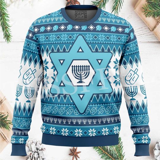 Discover Santa Claus Pets Cotton Christmas Funny Knitted Ugly Sweater Vintage Winter Casual Harajuku Pullover Retro Long Sleeve 3DPrint F