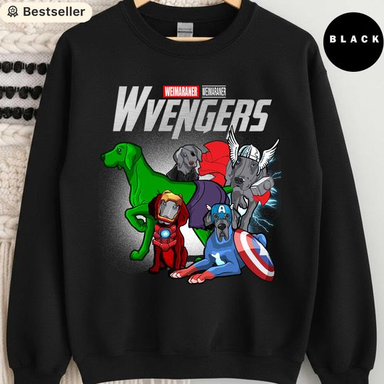 Discover Weimaraner Avengers Sweatshirt, Funny Superhero Dog Lover Gift, Marvel Dog Mashup Crewneck, Cute Weimaraner Mom Dad Sweater, Dog Owner Shirt