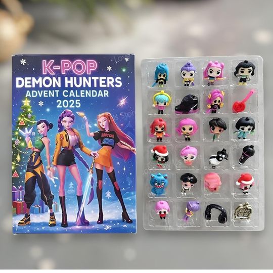 Discover Freeship KPop Demon Hunters, Cute Chibi K-Pop Figures, 24-Day Advent Calendar, Perfect K-Pop Fan Gift, Christmas 2025, Christmas Ornament