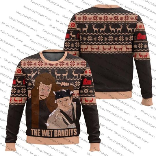Home Alone The Wet Bandits Ugly Christmas Sweater Holiday Sweatshirt Men Women Pullover Xmas Santa 2026 Hot Sale Top Round Neck