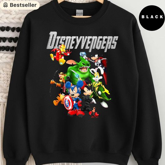 Discover Avengers Disney Sweatshirt, Funny Marvel Disney Mashup Tee, Superhero Mickey Mouse T-Shirt, Cute Avengers Disney Crossover Gift
