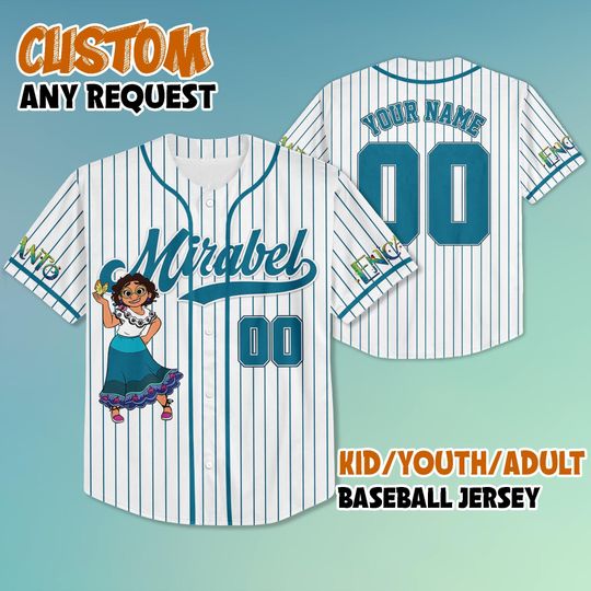 Discover Custom Mirabel Madrigal Encanto Baseball Jersey, Disney Mirabel Madrigal Jersey, Disney Baseball Jersey Sports Cute Gifts For Fans