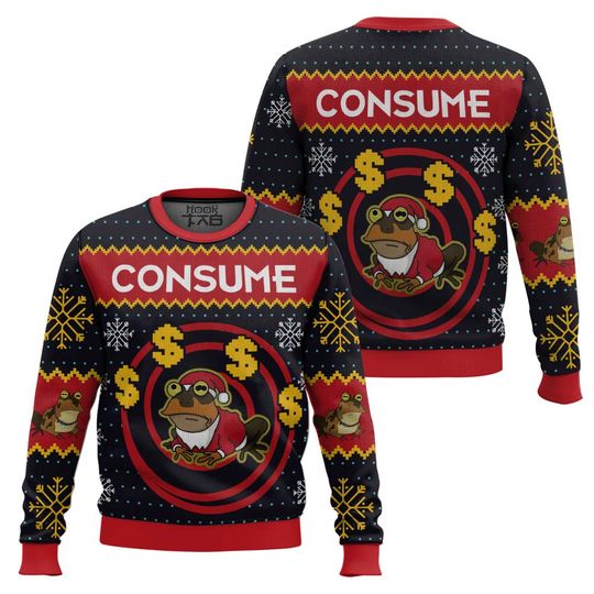 Hypnotoad Consume Futurama Ugly Christmas Sweater Funny Holiday Party Pullover Plus Size Sweater for Men Women Xmas Gift 2026