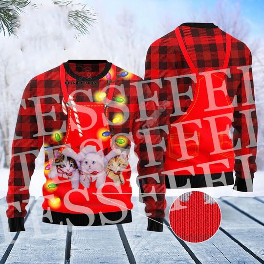 Discover Santa Claus Cartoon Anime Christmas Knitted Ugly Sweater Vintage Winter Hip Hop Pullover Long Sleeves 3DPrint Casual Harajuku 20