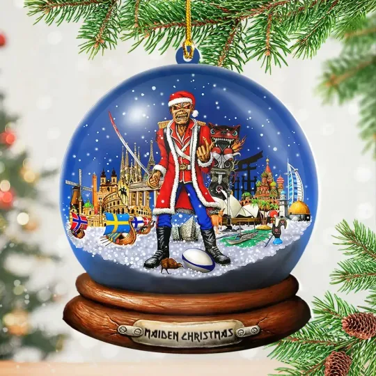 Iron Maiden Acrylic Ornament For Fans For Tree Hanging -2D Flat Acrylic