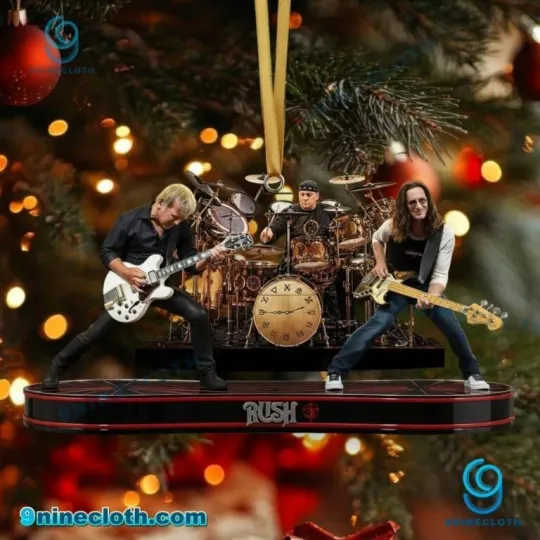 Discover Rush Band Hanging Ornament Acrylic 3.5 inch x 3.5 inch Gift For Friend and Famil